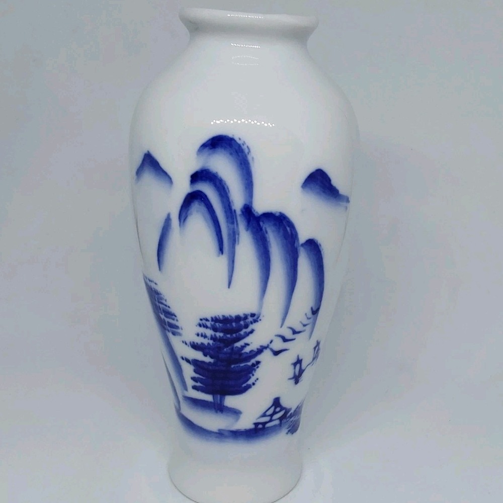 Vintage Delfts‎ Blue & White Bud Vase Hand Painted 4"